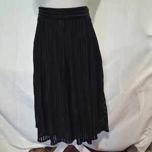 Elegant Black Pleated Skirt